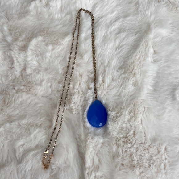 Pendant blue 17” adjustable necklace - Picture 5 of 5